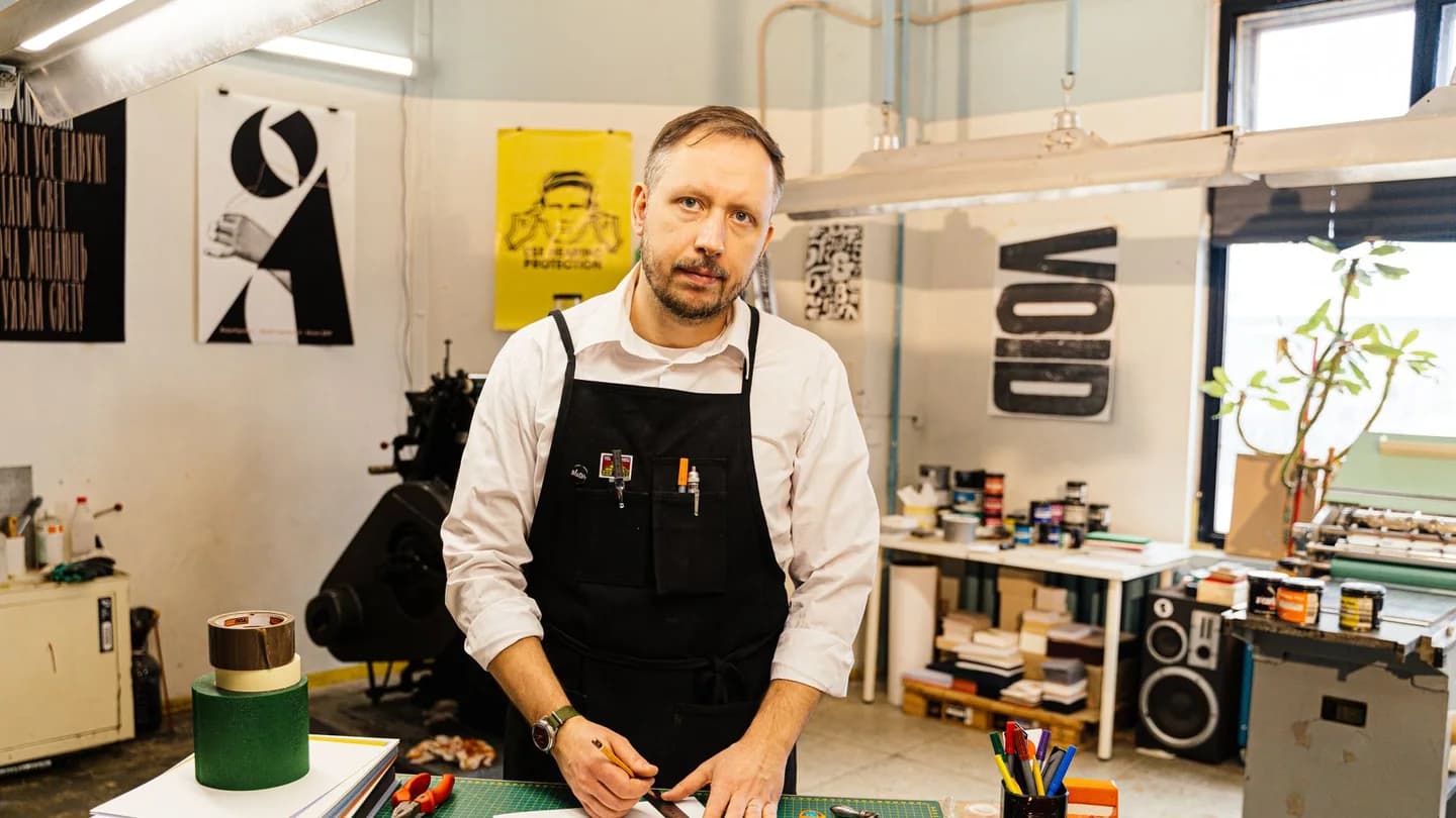 An expert shaping a credible public voice inside a working creative studio