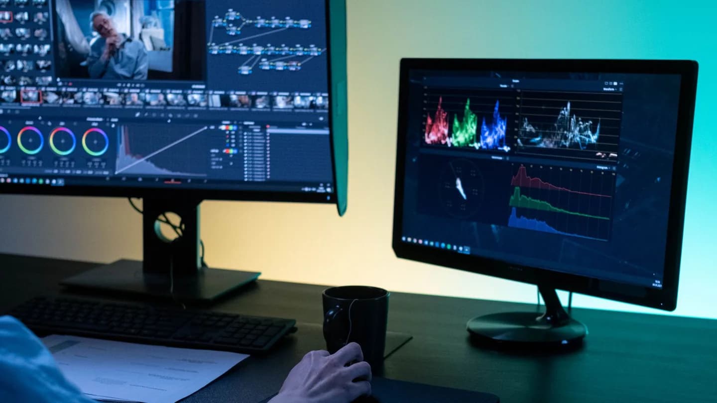 Video editing: a scene from the service