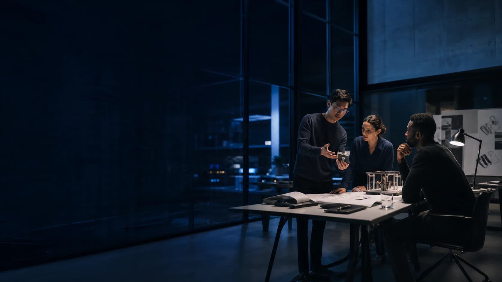 A product engineering team reviewing a high-performance website architecture and delivery workflow
